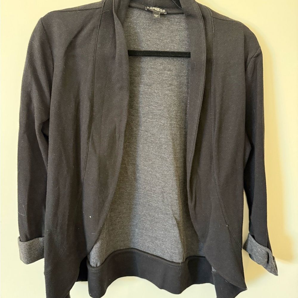 Express Black Open-Front Cardigan